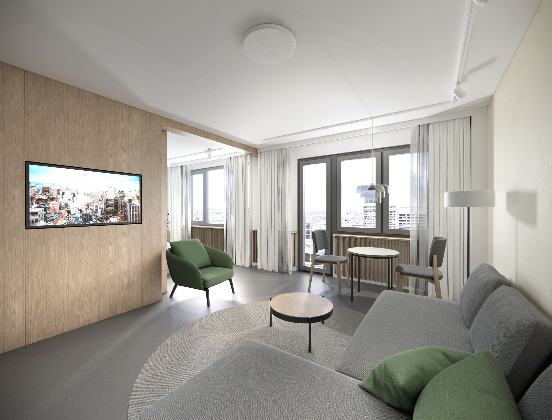 Sustainable Long-stay Apartment - Living Area